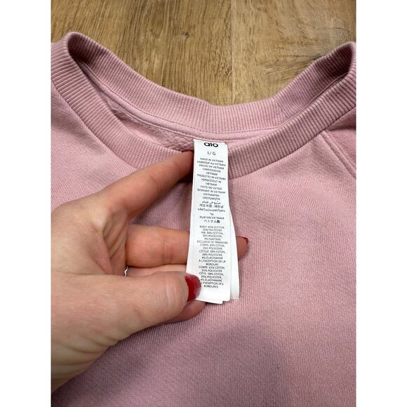 Alo Make Waves Pink Crew Neck Pullover Colorblock Womens L - Picture 3 of 8
